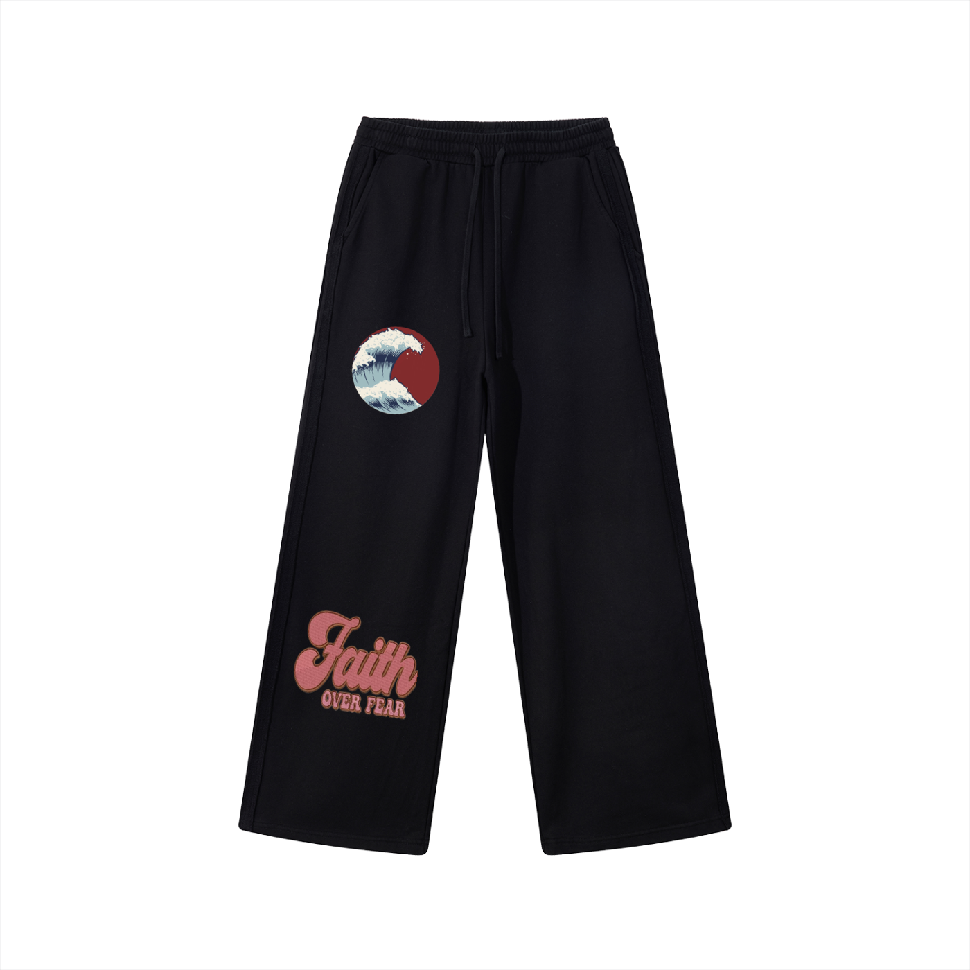 Contrast Tape Straight-Leg Sweatpants