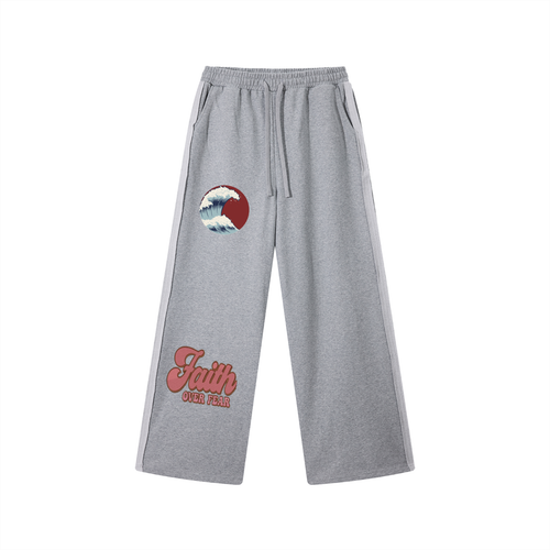 Contrast Tape Straight-Leg Sweatpants